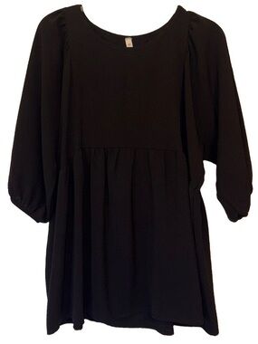 mts Black 3/4 Sleeve flowy Top